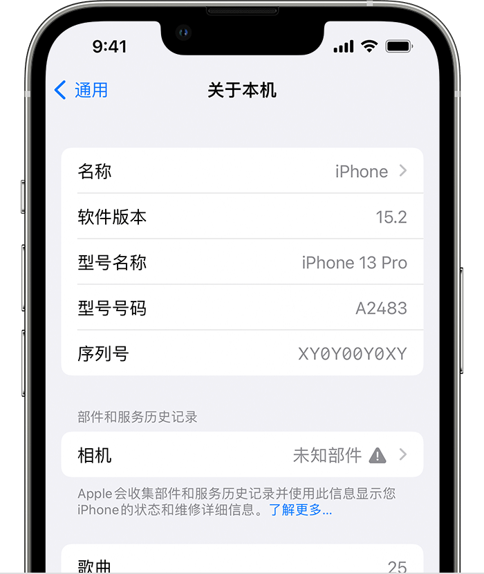 漳平苹果维修分享iPhone 出现提示相机“未知部件”是什么原因？ 